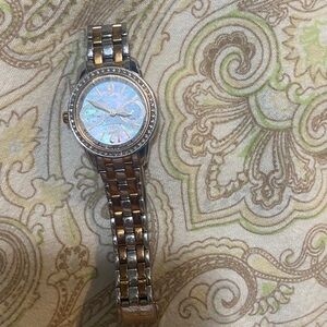 Citizen Women's Two-Tone Silver and Rose Gold Watch with Mother-of-Pearl Dial